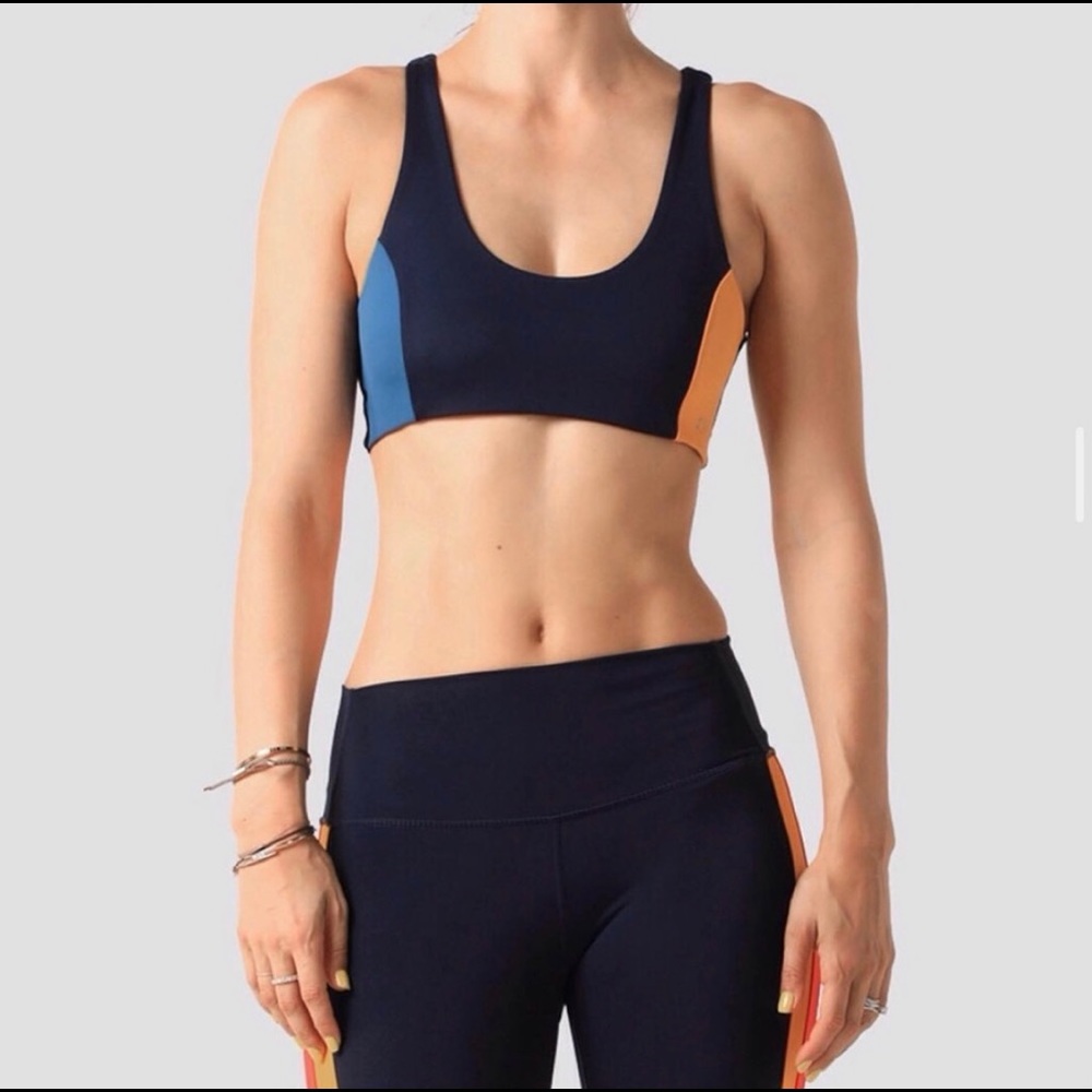 Splits59 Morgan Sports Bra in Indigo/Marigold XS